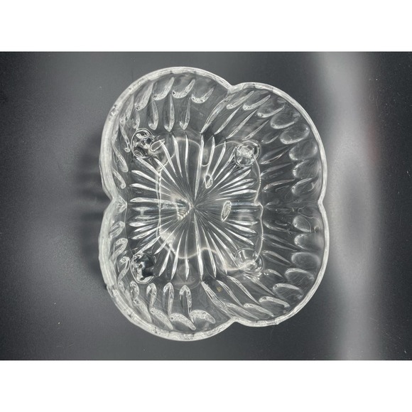 Footed Pressed Glass Candy Dish AS IS - Picture 2 of 5